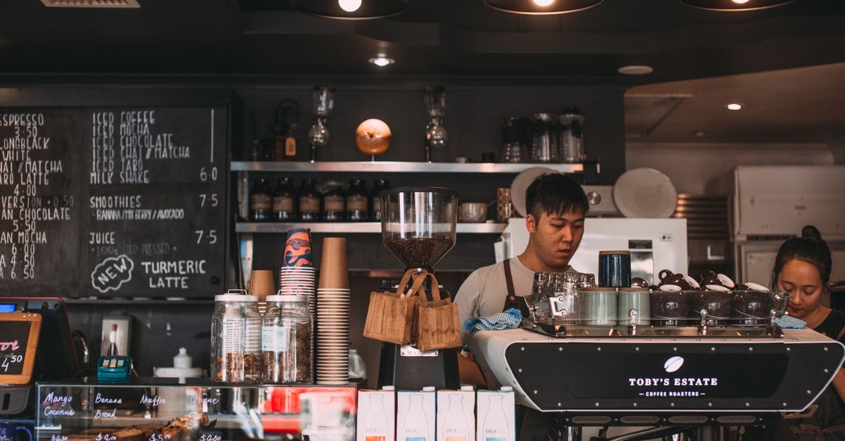 A colorful independent café
